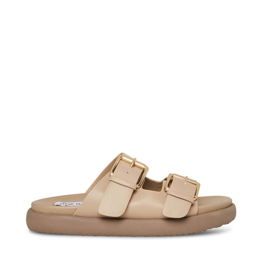 Sandalias de Diapositivas Steve Madden Nevara Mujer Beige | ES MW4E92